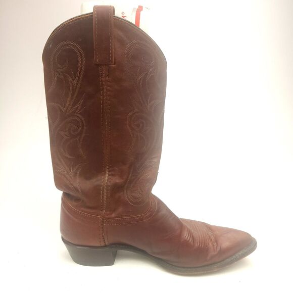 Vintage Men\'s Dan Post Brown Leather Cowboy Boots size 10 M USA main image 8